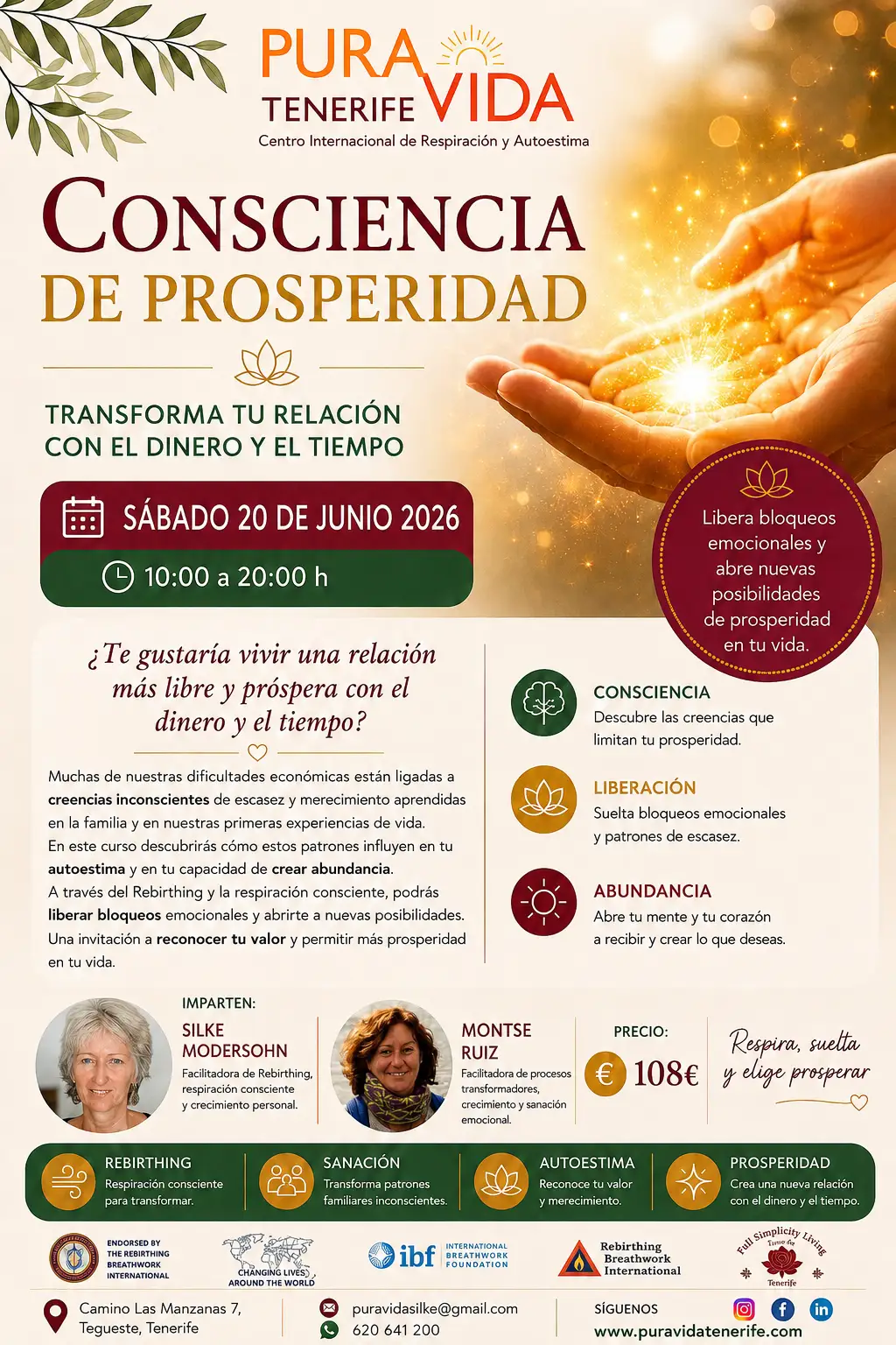 Prosperidad y dinero - Pura Vida Tenerife